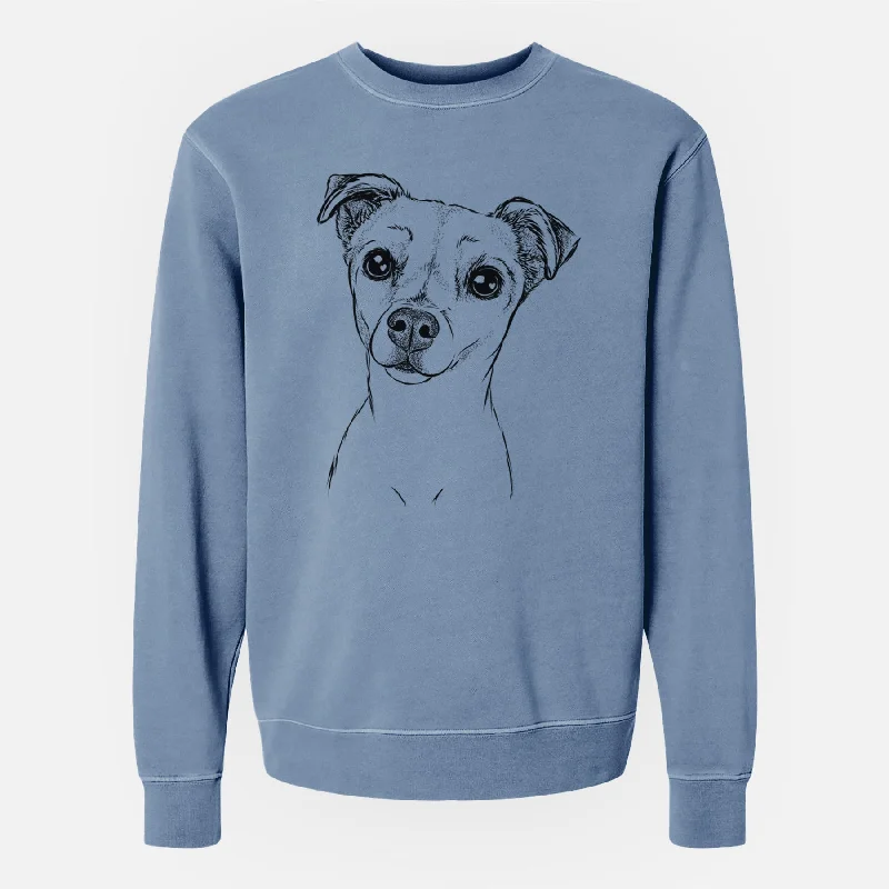 Seasonal Sale Bare Izzy the Chiweenie - Unisex Pigment Dyed Crew Sweatshirt