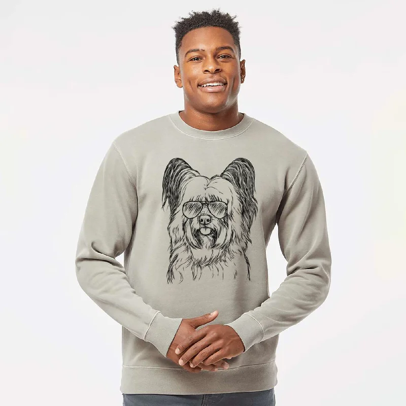 Exclusive Savings Aviator Gideon the Skye Terrier - Unisex Pigment Dyed Crew Sweatshirt