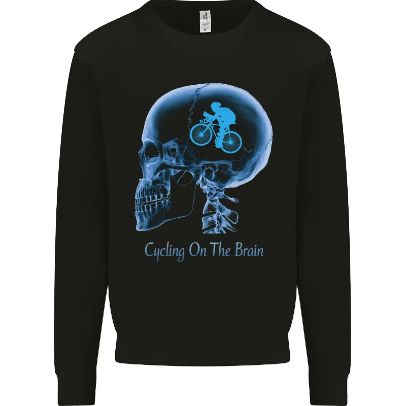 Instant Savings Cycling on the Brain Cyclist Bicycle Bike Mens Sweatshirt Jumper