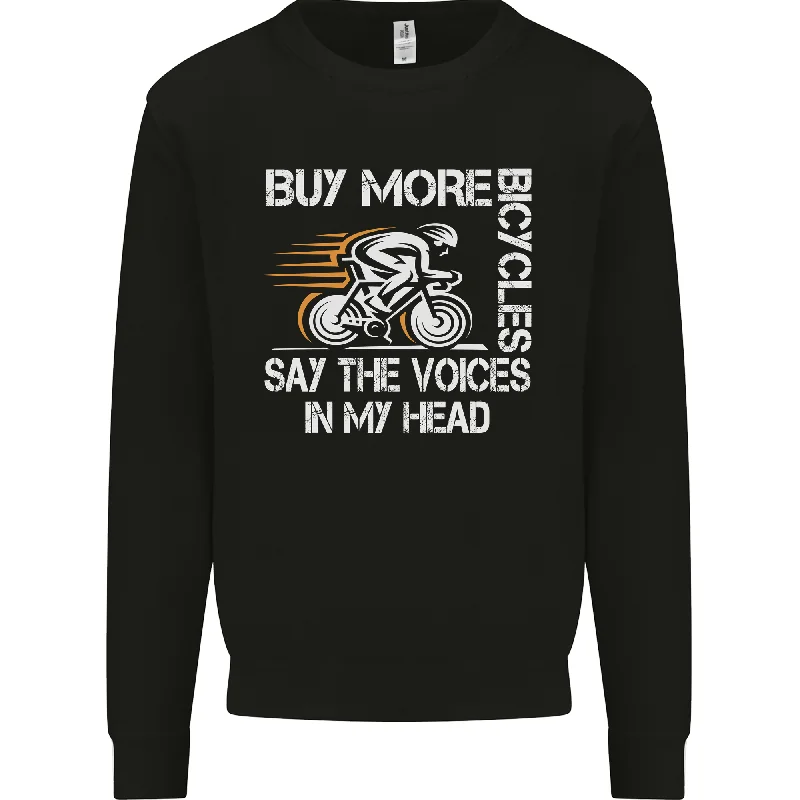 Can't Miss Cycling Buy More Bicycles Funny Cyclist Mens Sweatshirt Jumper