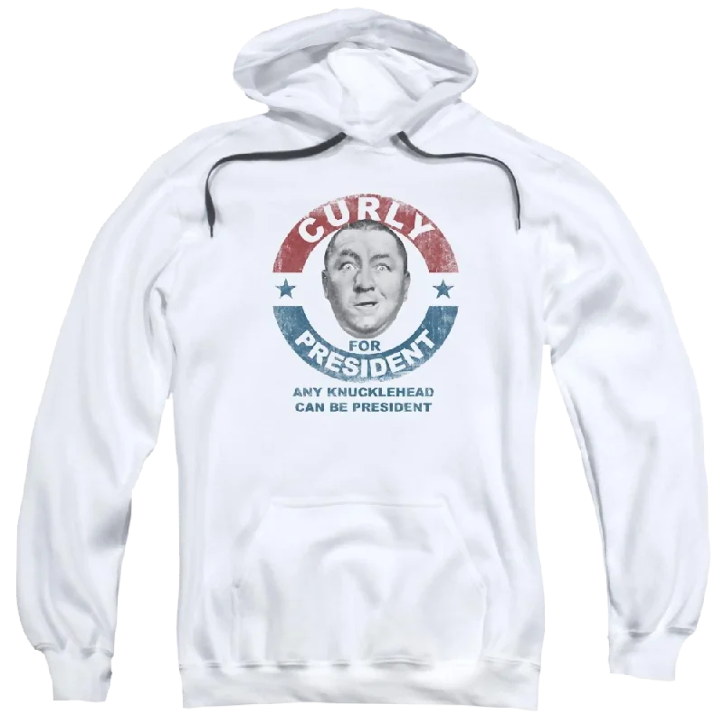 Big Discounts cozy pullover hoodieThe Three Stooges Curly For President Pullover Hoodie
