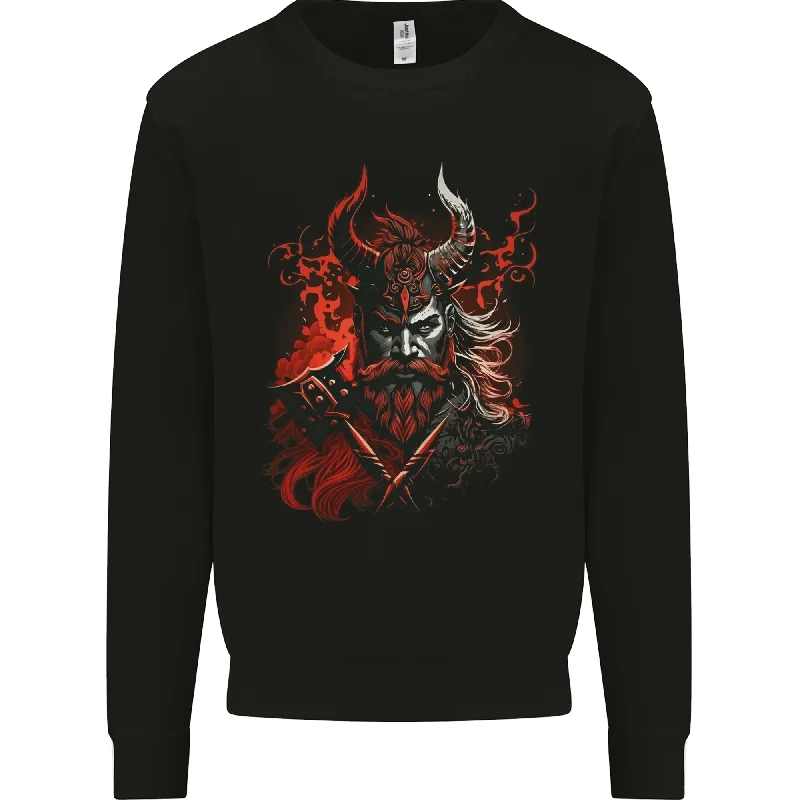 comfy workout sweatshirtAn Artistic Fantasy Viking Warrior Mens Sweatshirt Jumper