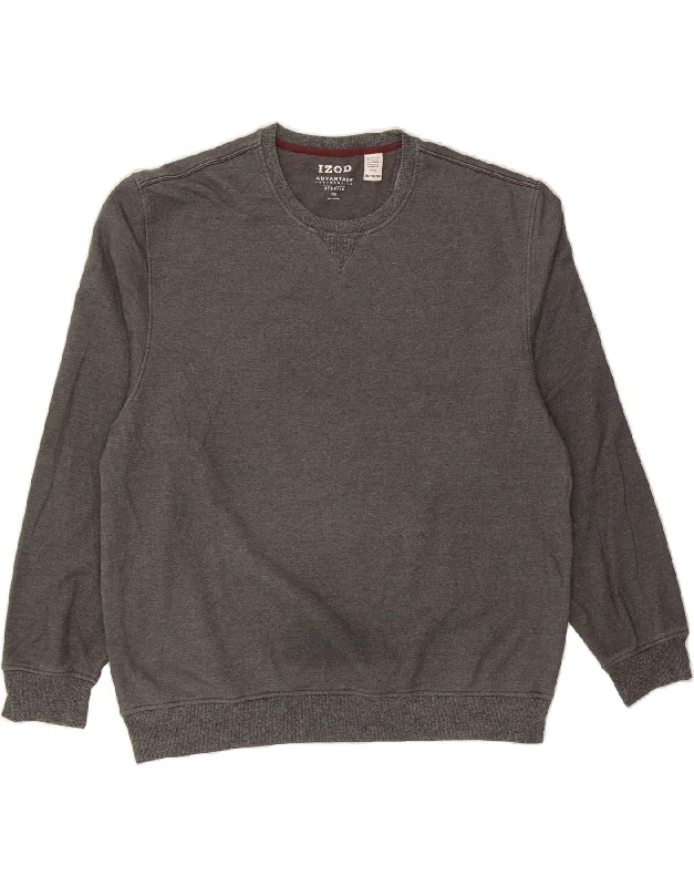 Crazy Deals IZOD Mens Sweatshirt Jumper 2XL Grey Polyester