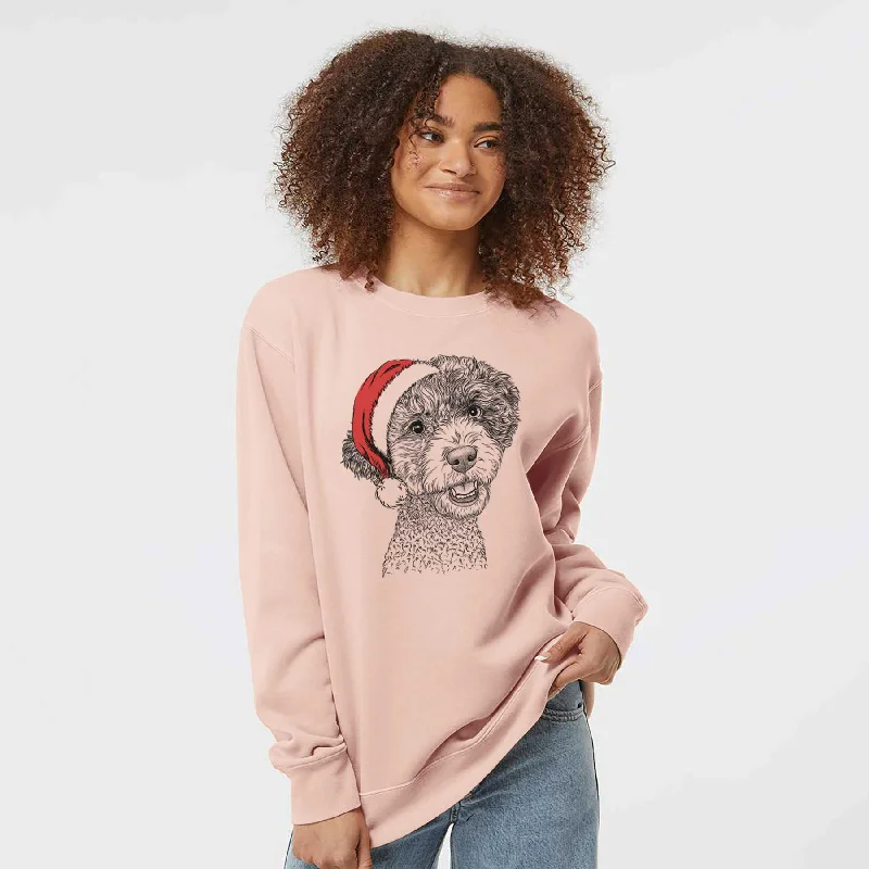 retro sports hoodieSanta Skipper the Twoodle - Unisex Pigment Dyed Crew Sweatshirt