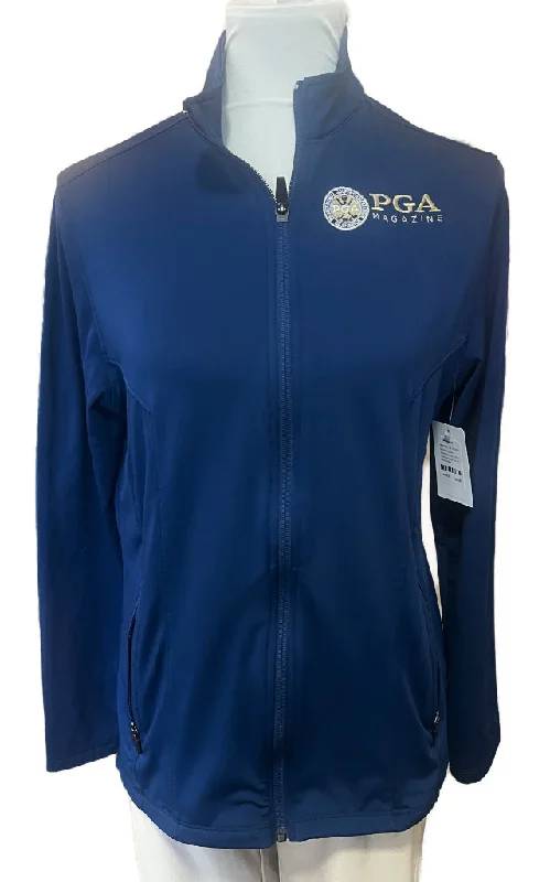 Exclusive Preview tailored blazer coatBermuda Sands WOmen's Navy Full-Zip Jacket w/ Logo Size M Exclusive Preview tailored blazer coatBermuda Sands WOmen's Navy Full-Zip Jacket w/ Logo Size M