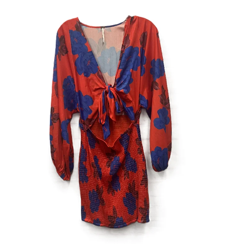 Exclusive Access casual knit dressDress Casual Midi By Free People In Blue & Red, Size: M Exclusive Access casual knit dressDress Casual Midi By Free People In Blue & Red, Size: M