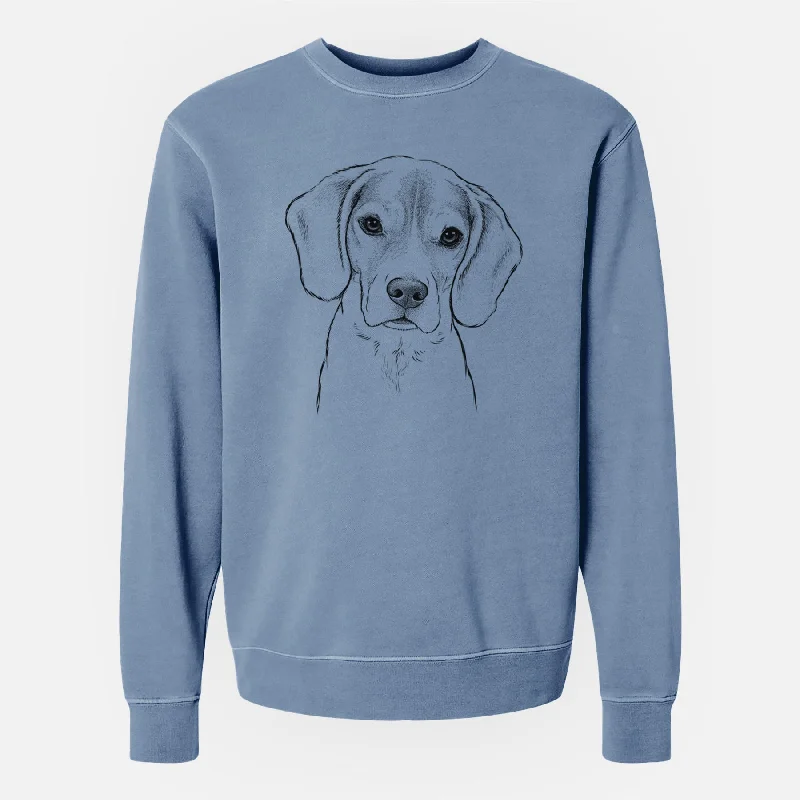 The Best Prices luxury fitness sweatshirtBare Thea the Beagle - Unisex Pigment Dyed Crew Sweatshirt