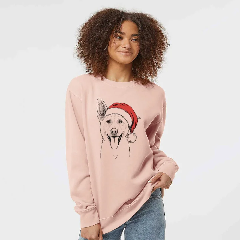 Overstock Sale Santa Hoya the Korean Jindo - Unisex Pigment Dyed Crew Sweatshirt