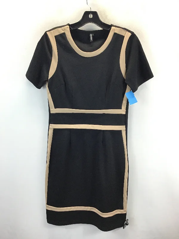 long sleeve dressDress Casual Midi By Clothes Mentor In Black & Cream, Size: M