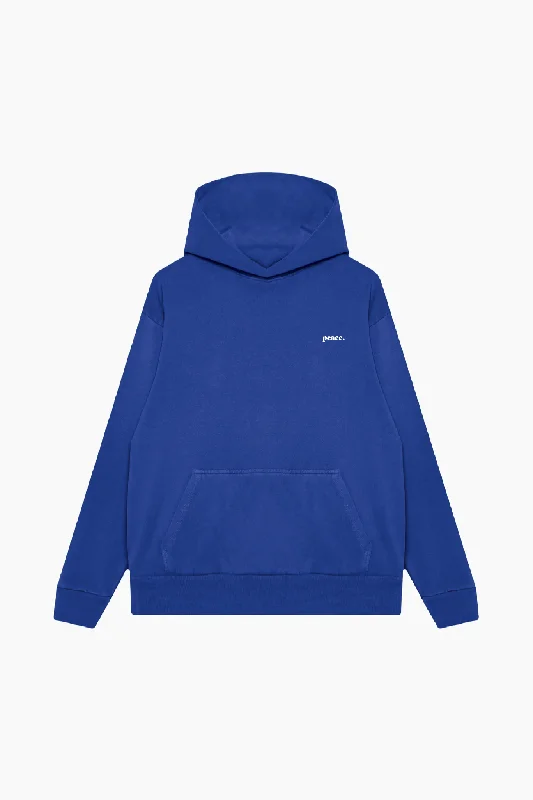 New Arrival Peace Basics Heavyweight Hoodie - Strong Blue