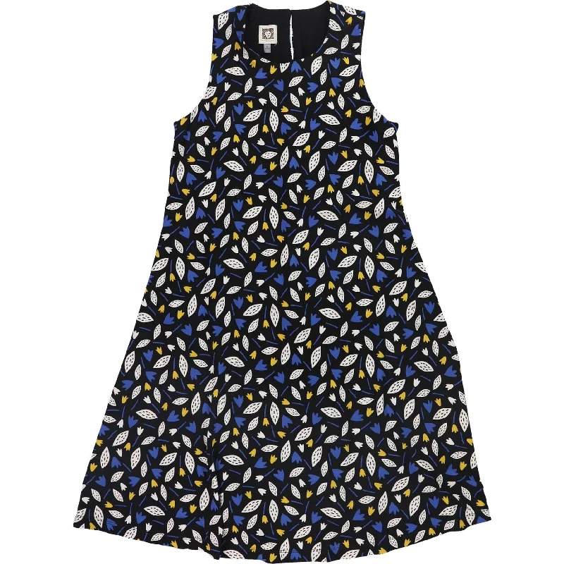 Clearance Event summer floral dressAnne Klein Womens Floral A-line Dress, Black, X-Small