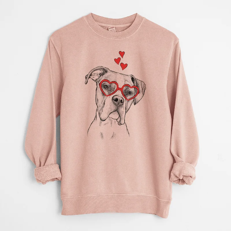 Big Discounts sleek sports hoodieValentine Winston the Boxer - Unisex Pigment Dyed Crew Sweatshirt