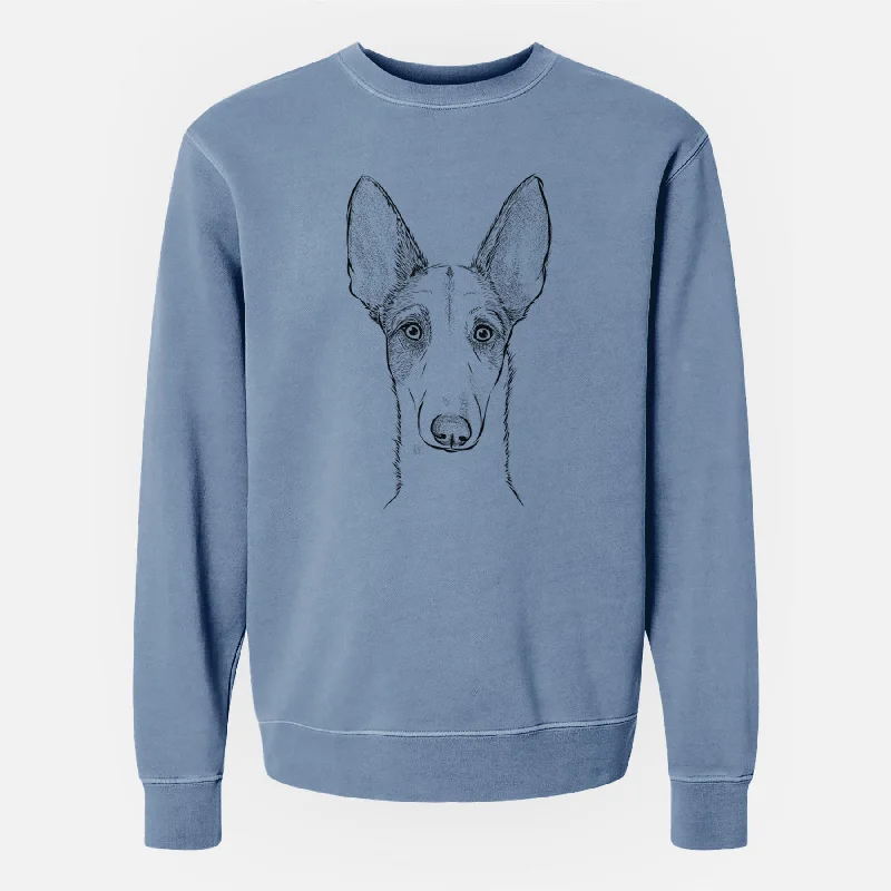 Flash Sale Bare Halo the Ibizan Sight Hound - Unisex Pigment Dyed Crew Sweatshirt