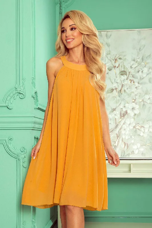 Unbeatable Prices pleated maxi dressNumoco 350-3 ALIZEE - chiffon dress with a binding - Honey color Unbeatable Prices pleated maxi dressNumoco 350-3 ALIZEE - chiffon dress with a binding - Honey color