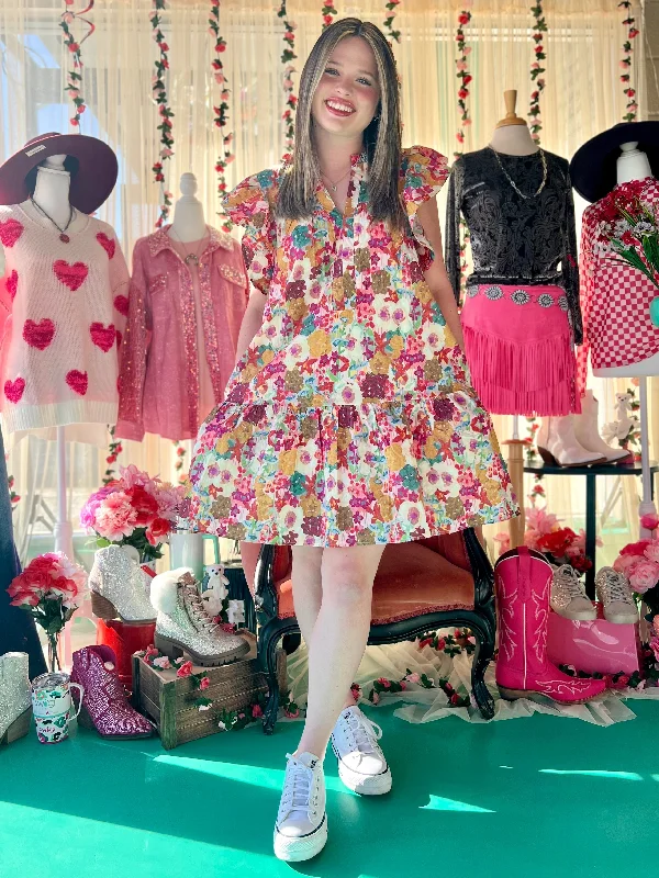 Quick Sale satin dressPerfect in Ruffles Dress