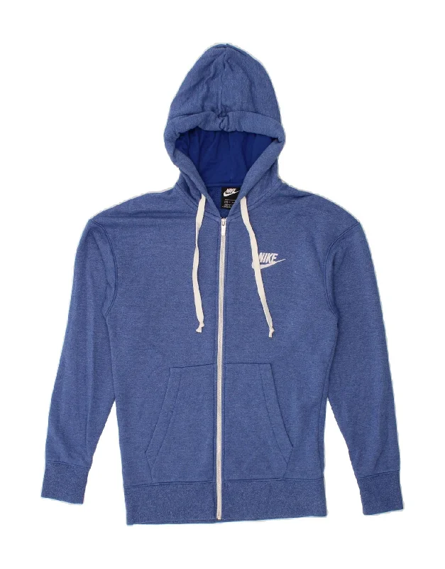 Deal Alert NIKE Mens Zip Hoodie Sweater XS Blue Cotton