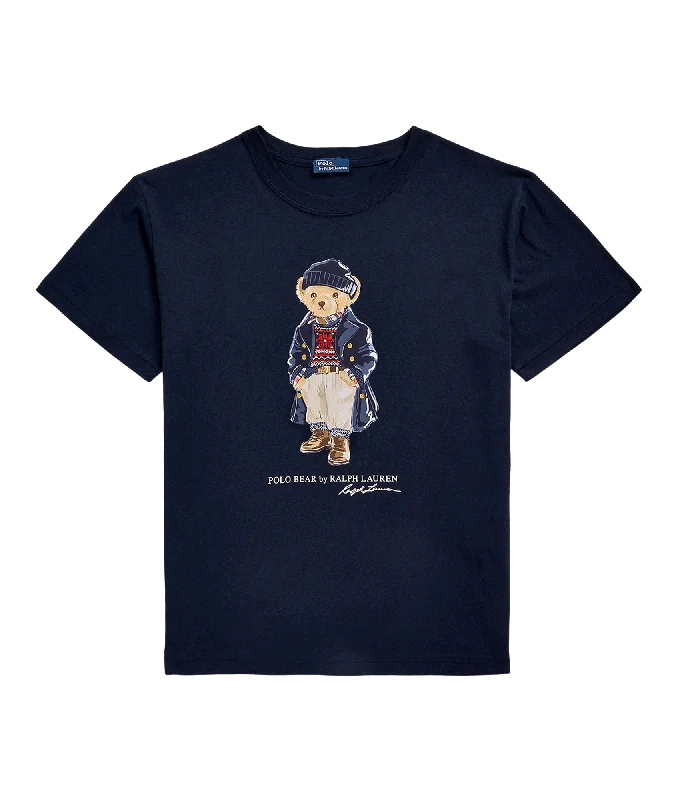 Deal Zone outdoor coatPolo Bear Logo Cotton Jersey Tee - Navy