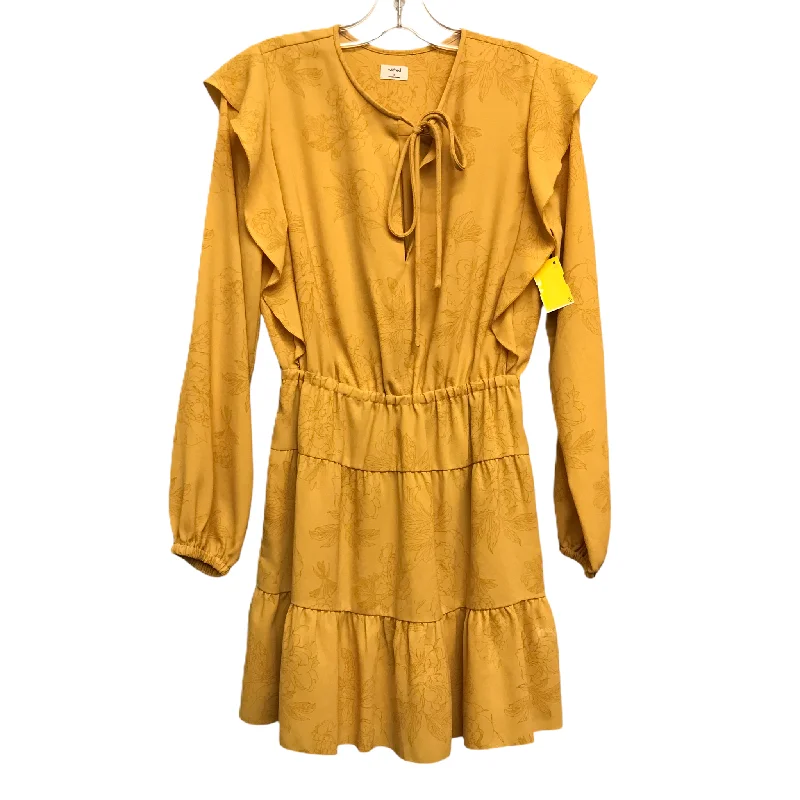 Friends and Family Sale trendy wrap dressDress Casual Short By Wilfred In Yellow, Size: S Friends and Family Sale trendy wrap dressDress Casual Short By Wilfred In Yellow, Size: S