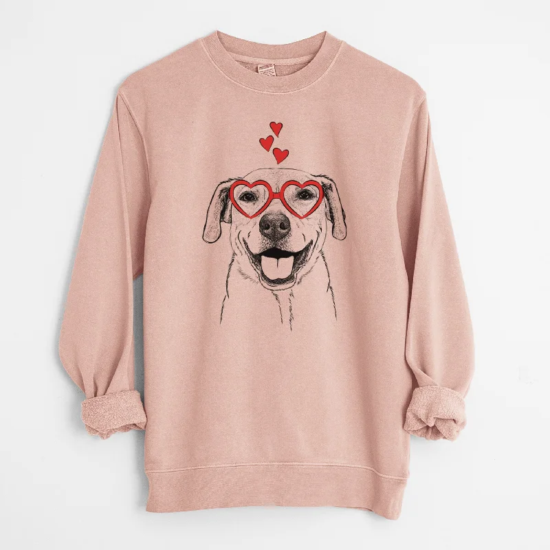 Price Buster zip-up gym hoodieValentine Ernie the Mixed Breed - Unisex Pigment Dyed Crew Sweatshirt