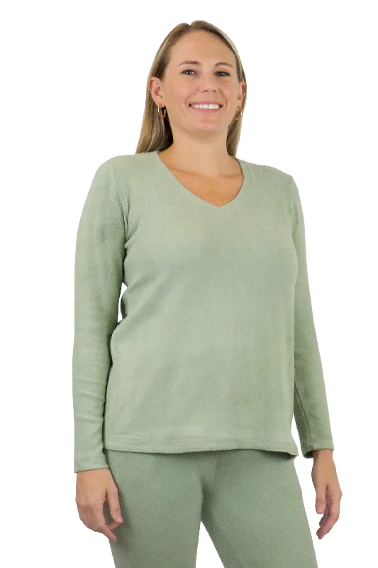 Early Access sleeveless dressV-Neck Comfort Collection Long Sleeve Top