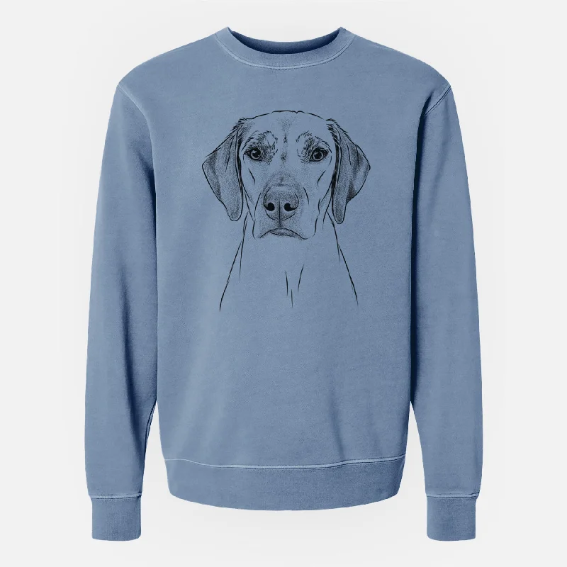 Final Markdown Bare Jenga the Rhodesian Ridgeback - Unisex Pigment Dyed Crew Sweatshirt