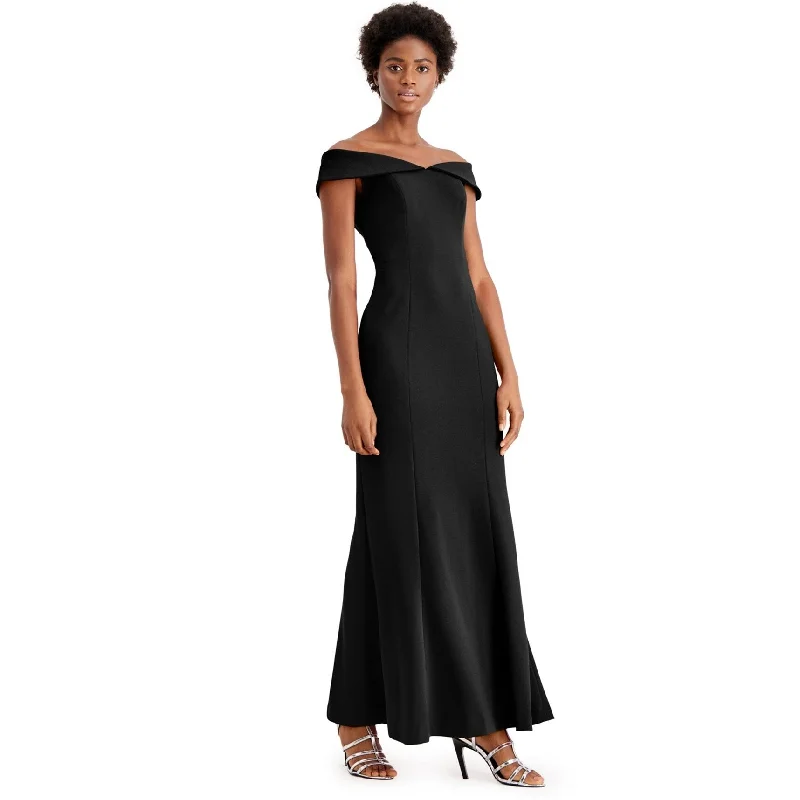 Inventory Reduction tiered dressCalvin Klein Womens Off-The-Shoulder Gown Sheath Dress, Black, 14 Inventory Reduction tiered dressCalvin Klein Womens Off-The-Shoulder Gown Sheath Dress, Black, 14