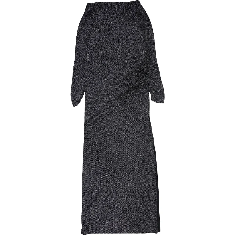 Warehouse Sale elegant dressRalph Lauren Womens Metallic Slit Dress, Blue, 10