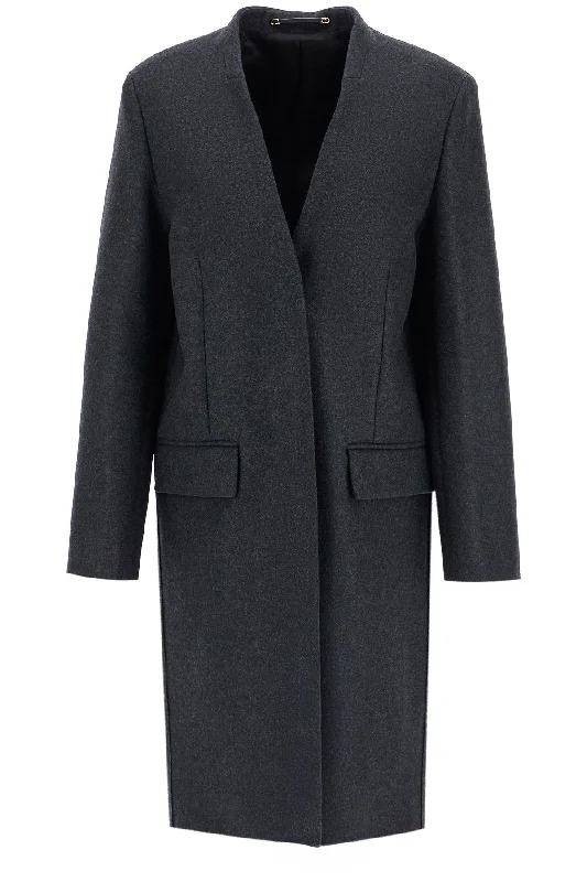 Buy More, Save More comfortable winter coatcharcoal melange shawl collar coat 251 WRO4312 FB0005 CHARCOAL MELANGE