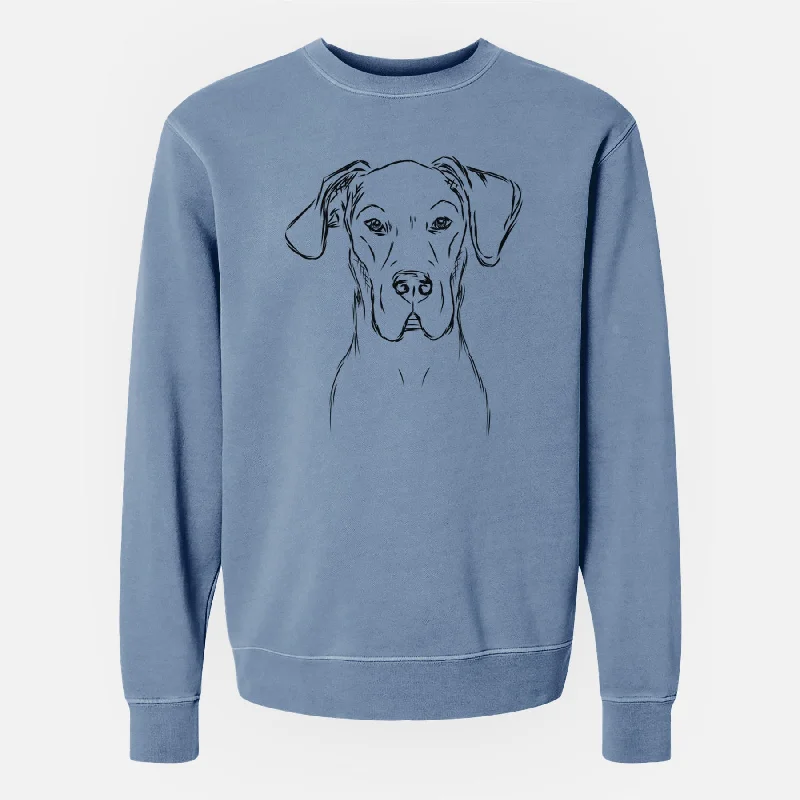 Bonus Savings Bare Harvey the Great Dane - Unisex Pigment Dyed Crew Sweatshirt