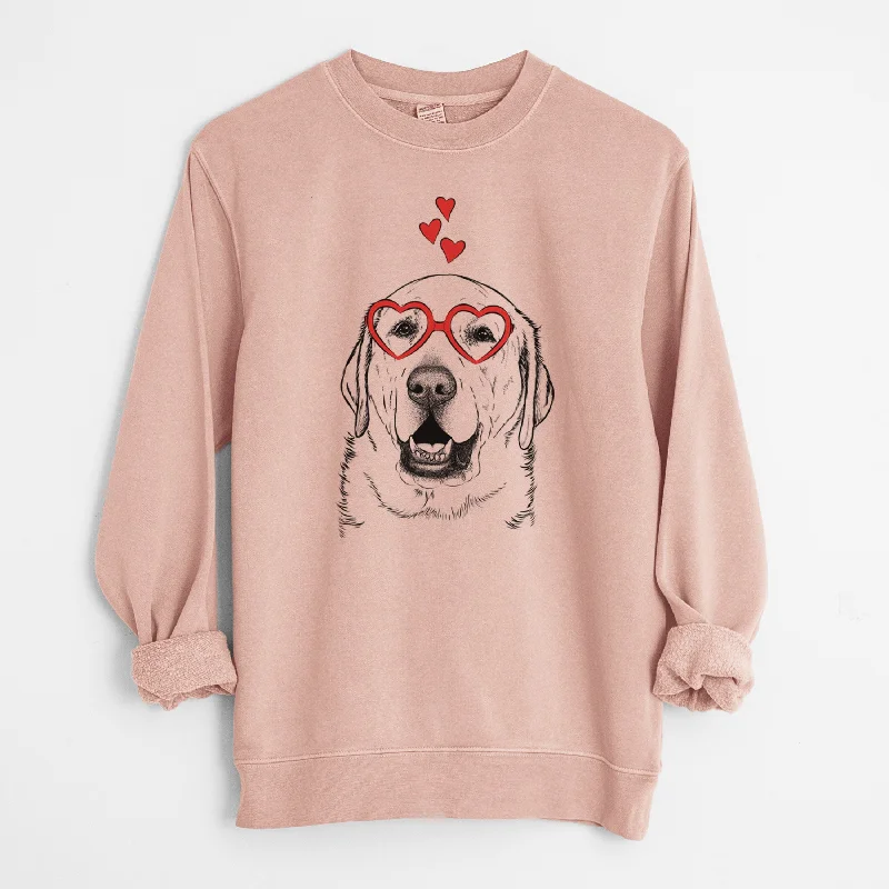 Sneak Peek Sale stylish sports hoodieValentine Sparks the Labrador Retriever - Unisex Pigment Dyed Crew Sweatshirt