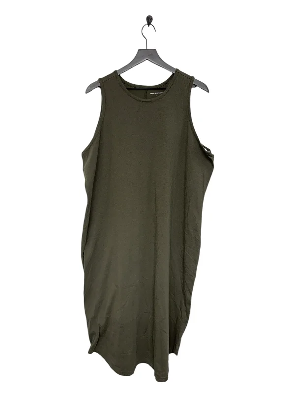 Shop and Save ruffle dressDress Casual Midi By Cmc In Green, Size: 3x