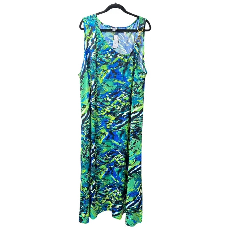Amazing Deals sophisticated dressDress Casual Maxi By Avenue In Blue & Green, Size: 24 Amazing Deals sophisticated dressDress Casual Maxi By Avenue In Blue & Green, Size: 24
