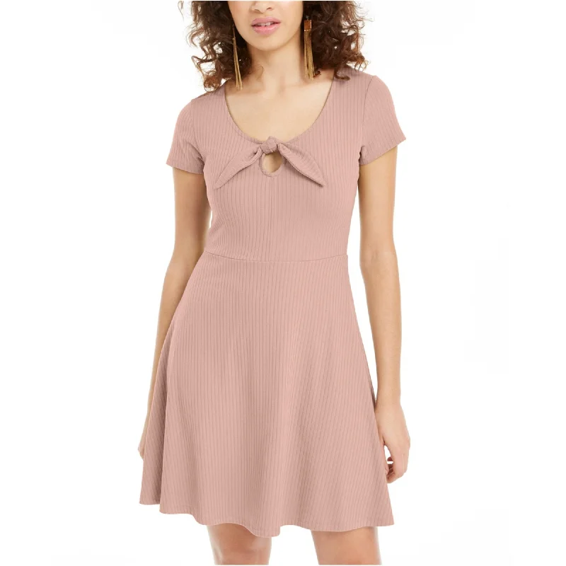 Special Price sleek midi dressPlanet Gold Womens Front Tie Skater Dress