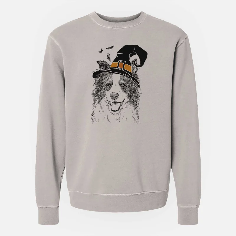 Reduced Prices Witch Kylee the Border Collie - Unisex Pigment Dyed Crew Sweatshirt