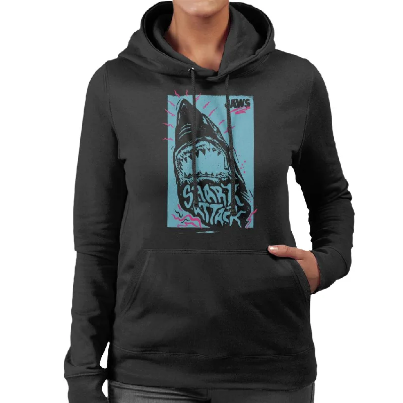 Final Clearance soft pullover hoodieJaws Shark Attack Wave Women's Hooded Sweatshirt