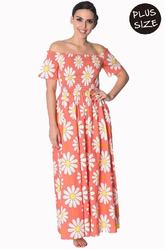 Shop and Save long-sleeve floral dressCrazy Daisy Plus Size Smock Dress