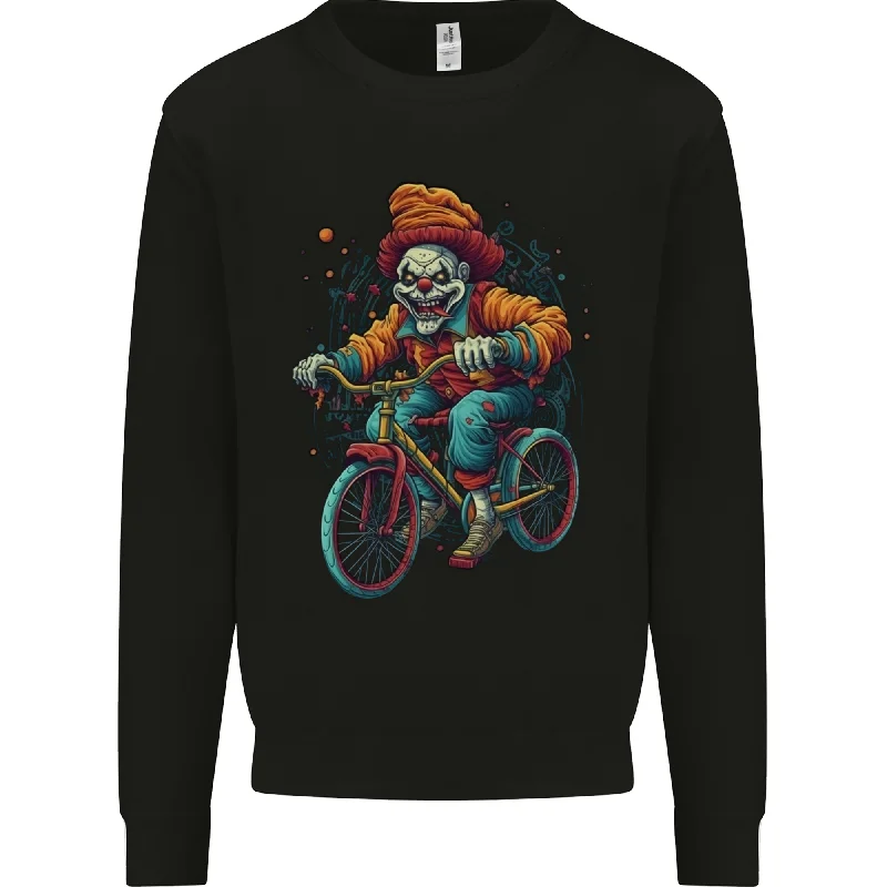 Buy More, Save More Demonic Clown On a Bicycle Cycling Halloween Mens Sweatshirt Jumper