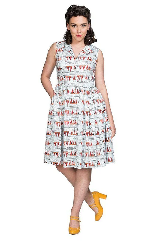 YEAR-End Clearance chic dressSail Away Collar Dress