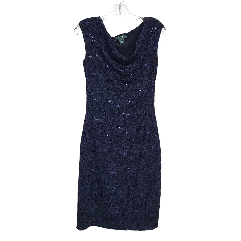 Epic Deals bodycon dressDress Party Midi By Lauren By Ralph Lauren In Navy, Size:M