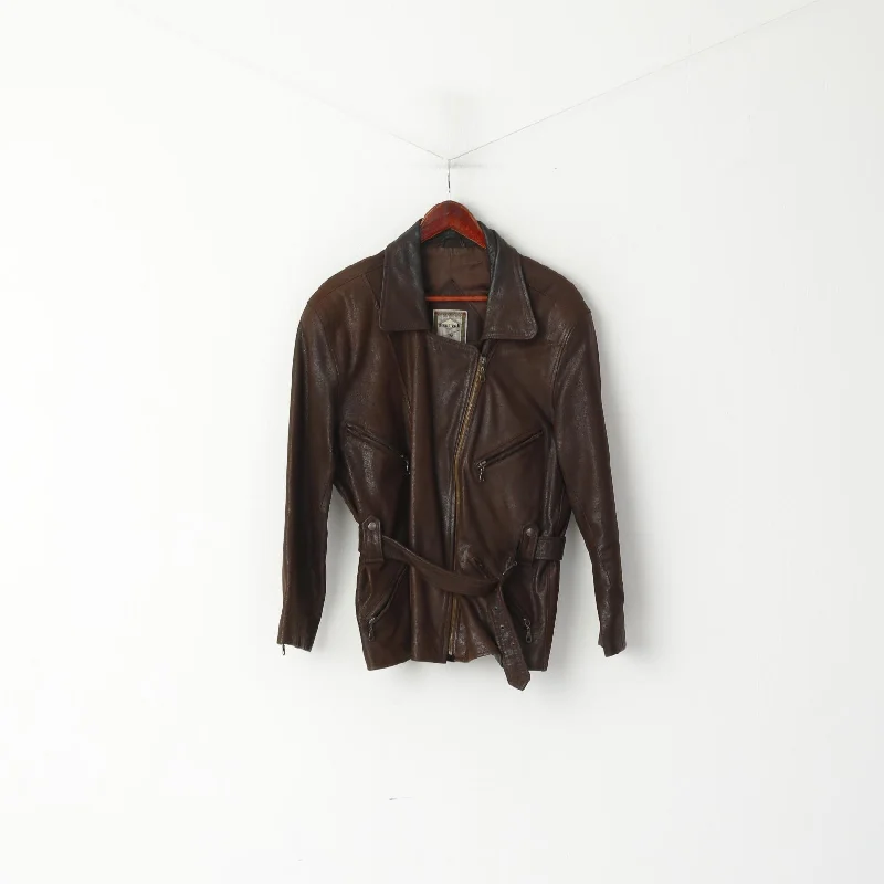 Year-End Sale oversized puffer coatLindbergh Women 40 M Leather Jacket Ramones Brown Soft Skin Full Zipper Retro Top Year-End Sale oversized puffer coatLindbergh Women 40 M Leather Jacket Ramones Brown Soft Skin Full Zipper Retro Top