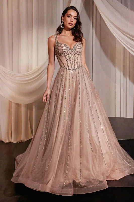 Amazing Deals pleated maxi dressCinderella Divine CD849 DRESS