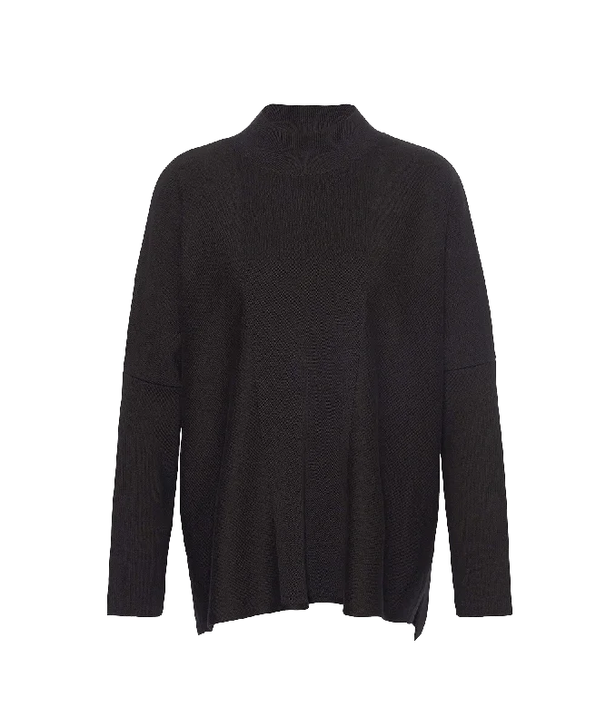 Major Savings minimalist jacketSunita High-Neck Jumper - Black