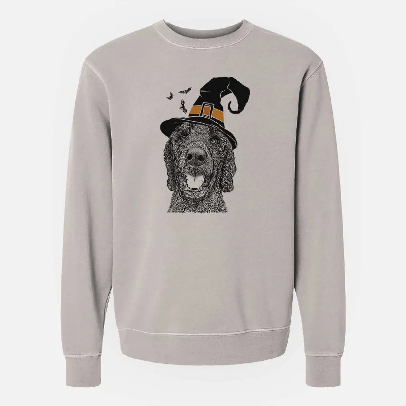 Major Savings Witch Obi James the Goldendoodle - Unisex Pigment Dyed Crew Sweatshirt Major Savings Witch Obi James the Goldendoodle - Unisex Pigment Dyed Crew Sweatshirt