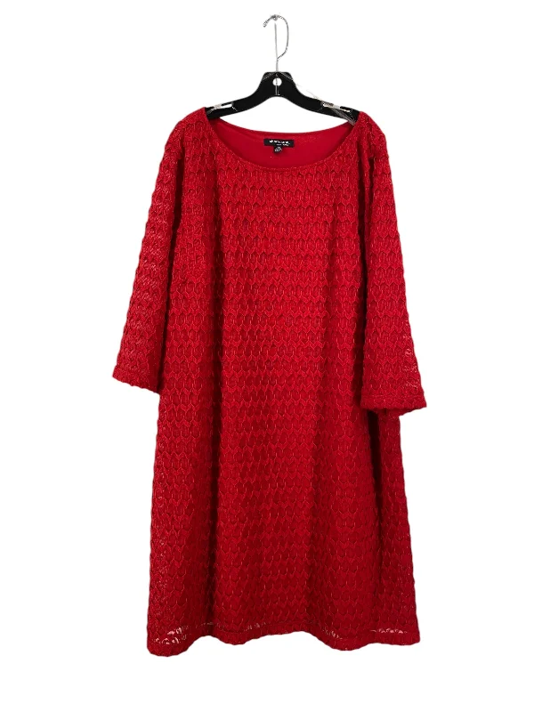 elegant shift dressDress Casual Short By Sharagano In Red, Size: 24