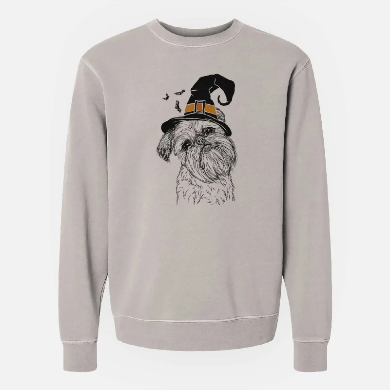 Special Price Witch Jasper Joe the Brussels Griffon - Unisex Pigment Dyed Crew Sweatshirt