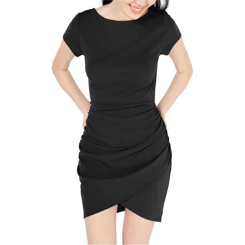 Great Deals modern dressPlanet Gold Womens Ruched Bodycon Dress, Black, X-Small