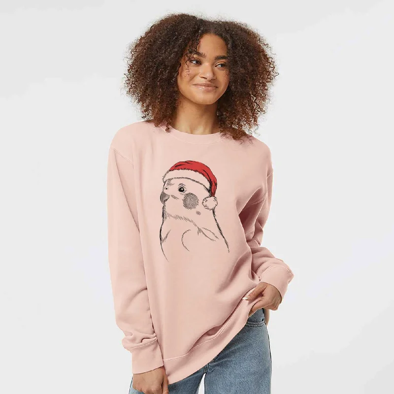 soft gym hoodieSanta Charlie the Cockatiel - Unisex Pigment Dyed Crew Sweatshirt