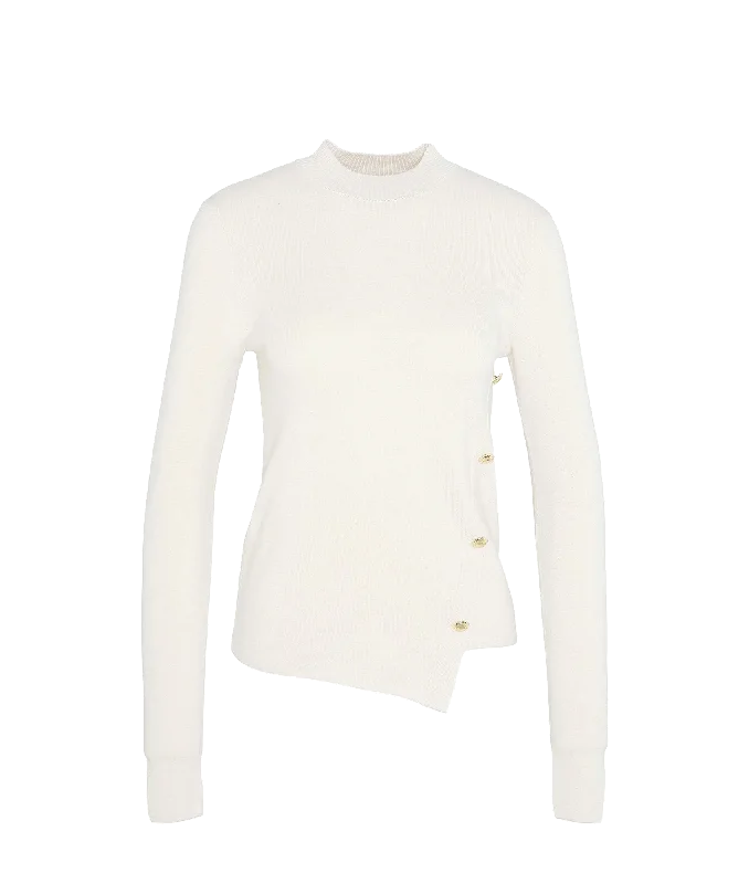 Final Markdown fitted coatCallie Asymmetric Jumper - Cream