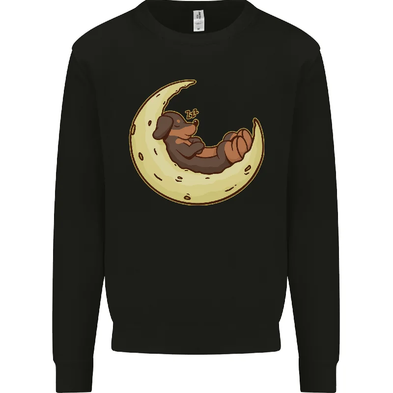 Unmissable Offer Dachshund Dog Moon Mens Sweatshirt Jumper