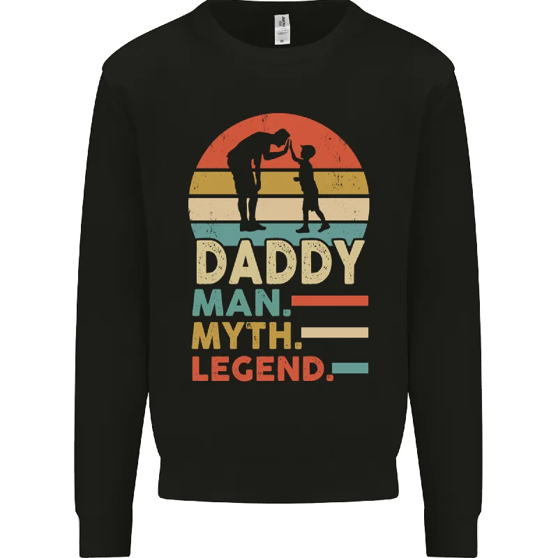 YEAR-End Clearance Daddy Man Myth Legend Funny Fathers Day Mens Sweatshirt Jumper